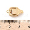 Brass Micro Pave Cubic Zirconia Box Clasps KK-C080-13G-01-3