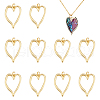 Unicraftale 10Pcs Rack Plating Brass Pendants KK-UN0003-26-1