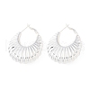 304 Stainless Steel Moon Hoop Earrings for Women EJEW-A125-29S-4