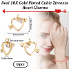Beebeecraft Brass Cubic Zirconia Pendant KK-BBC0009-88-2
