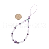Natural Amethyst Mobile Straps HJEW-JM03413-01-3
