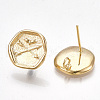 Brass Stud Earring Findings KK-T038-458G-2