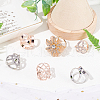 CHGCRAFT 6Pcs 6 Styles Alloy Women Lady Girls Fashion Scarf Ring Buckle JEWB-CA0001-02-4