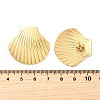 304 Stainless Steel Shell Shape Stud Earrings EJEW-P312-01G-5
