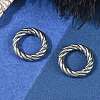 Twisted Ring 316 Surgical Stainless Steel Hoop Nose Rings EJEW-G416-19E-AS-2