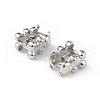 Brass Bear Hoop Earrings for Women EJEW-L234-082P-2