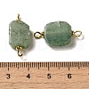 Natural Green Aventurine Connector Charms FIND-C046-16G-3