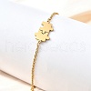 201 Stainless Steel Pulsera Puzzle Link Bracelets BJEW-B128-03G-3