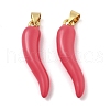 Brass Enamel Pendants KK-U060-31G-02-1