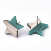 Resin & Wood Stud Earrings EJEW-N017-001A-C02-3