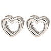 Brass Hoop Earrings EJEW-I289-01P-1