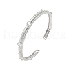 Alloy Rhinestone Cuff Bangles for Women BJEW-U039-01P-2