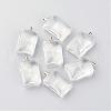 Rectangle Alloy Glass Pendants GLAA-Q047-18x25-01P-1