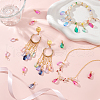 60Pcs 10 Color Copper Wired Glass Pendants PALLOY-GA00001-4