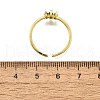 Brass Micro Pave Cubic Zirconia Cuff Rings for Women RJEW-H247-35G-03-5