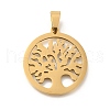 201 Stainless Steel Pendants STAS-R132-15G-04-1