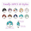 Yilisi 10Pcs 10 Styles Natural & Synthetic Gemstone Pendants G-YS0001-23-13