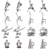 SUNNYCLUE 80Pcs 8 Styles Tibetan Style Alloy Pendants FIND-SC0007-34-1