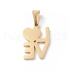 Valentine's Day 304 Stainless Steel Pendants STAS-G284-14G-2