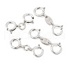  4Pcs 2 Style 925 Sterling Silver Spring Ring Clasps Sets STER-TA0001-05-2