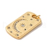 Rack Plating Brass Micro Pave Cubic Zirconia Pendants KK-K377-39G-2