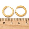 Ion Plating(IP) Frosted 304 Stainless Steel Huggie Hoop Earrings for Women EJEW-C096-31B-G-4