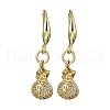 Brass Micro Pave Clear Cubic Zirconia Dangle Earrings EJEW-F362-14G-4