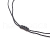 Lampwork Evil Eye & Natural Lava Rock & Synthetic Hematite Pendant Necklace with Nylon Thread NJEW-JN04323-4
