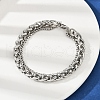 201 Stainless Steel Cuba Style Chian Bracelet for Men BJEW-B138-06P-04-3