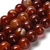 Dyed Natural Banded Agate Beads Strands G-G175-A09-01-2