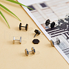 FIBLOOM 6Pcs 2 Colors Blank Hexagon Stainless Steel Ear False Plugs EJEW-FI0003-31-5