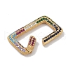 Rack Plating Brass Micro Pave Cubic Zirconia Twister Clasps KK-NH0002-16G-02-2