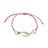 Natural Mixed Cowrie Shell Beads Braided Bead Bracelets BJEW-JB11786-3