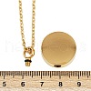 304 Stainless Steel Flat Round Pendant Pet Urn Ashes Necklaces NJEW-S455-01G-6
