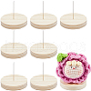 Gorgecraft 8Pcs Wood Crochet Doll Base Display Rack with Iron Pin FIND-GF0006-55A-1