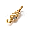 Brass Micro Pave Cubic Zirconia Pendants KK-S517-01B-G-2