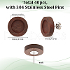 SUNNYCLUE 40Pcs Wooden Stud Earring Findings FIND-SC0008-96B-2