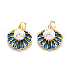 Brass Enamel Pendants X-KK-O140-12G-1