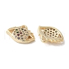 Brass Micro Pave Clear Cubic Zirconia Pendants KK-Q031-47G-02-2