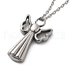 304 Stainless Steel Angel Urn Ashes Necklaces STAS-Z106-06P-5