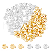 DICOSMETIC 80Pcs 2 Colors Brass Crimp Beads FIND-DC0005-68-1