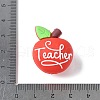 Cartoon Double Sided Apple with Word Thank you Silicone Beads SIL-V001-09A-3