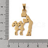 Mother's Day Ion Plating(IP) 304 Stainless Steel Pendants STAS-U002-05G-3