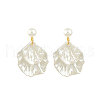 Alloy Imitation Pearl Dangle Stud Earrings FS-WGB74E4-01-2