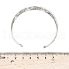Lotus 304 Stainless Steel Open Cuff Bangle for Woman BJEW-M112-01P-2