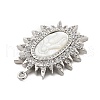 Brass Micro Pave Cubic Zirconia Pendants KK-L228-23P-2