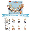 Alloy Enamel Cat Head Pendant Stitch Markers HJEW-AB00235-2