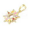 Brass Micro Pave Cubic Zirconia Pendants KK-D357-45G-2