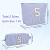 Letter S Polyester Makeup Storage Bag AJEW-WH20001-73B-2