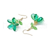 304 Stainless Steel Glass Dangle Earrings EJEW-MZ00433-5